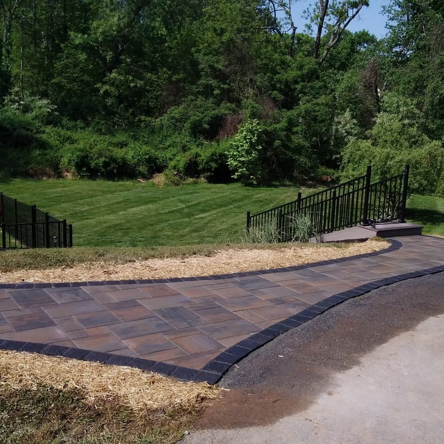 hardscaping walkway leading from driveway