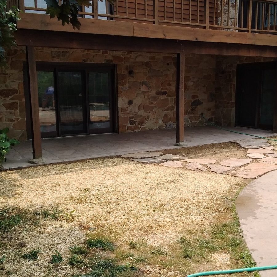 hardscaping under deck