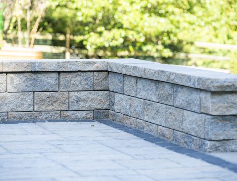 Detail photo of patio wall