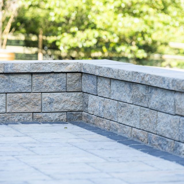 Detail photo of patio wall