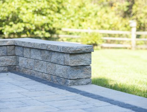 Detail photo of patio wall