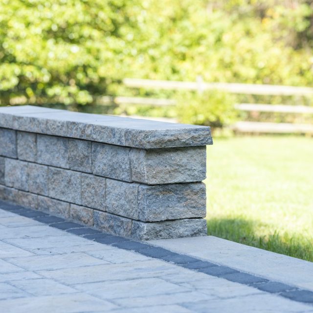 Detail photo of patio wall