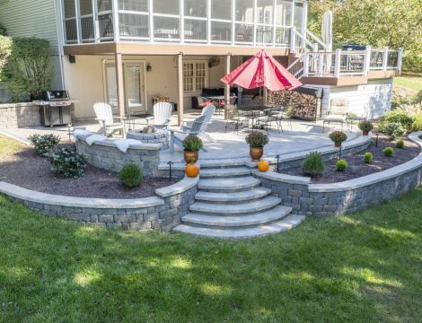 aerial drone of steps